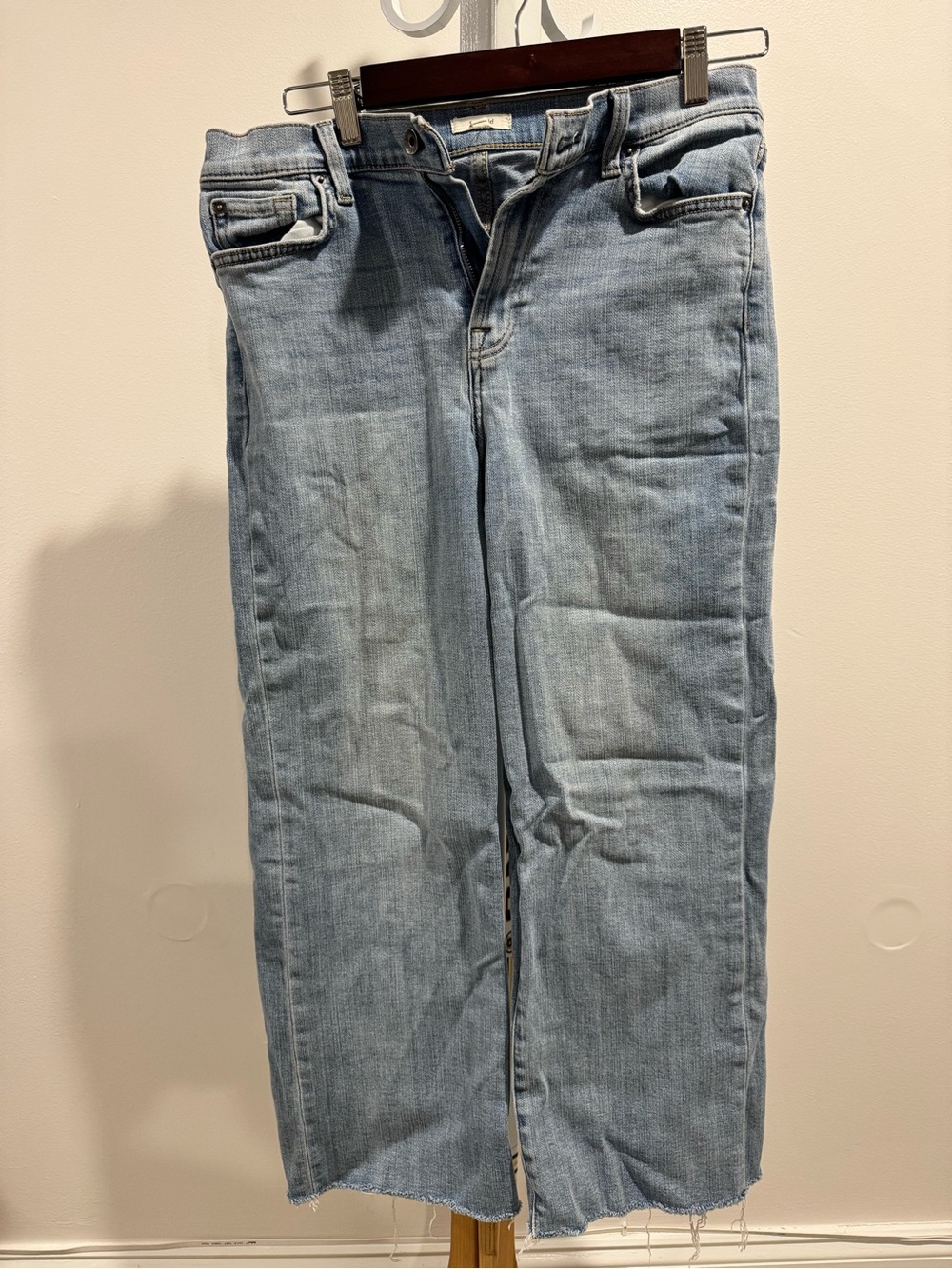 Light Blue Straight-Leg Jeans